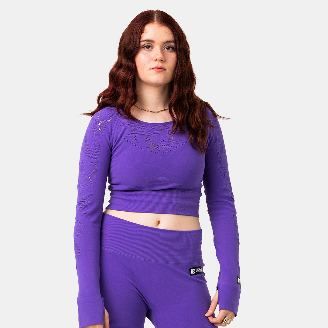 MTV Women's Sporty Long Sleeve Crop Capelli Sport