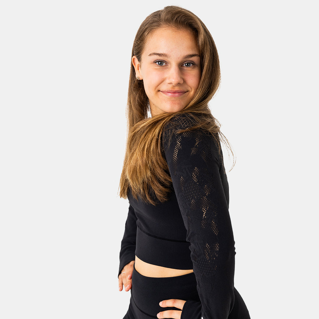 MTV Women's Sporty Long Sleeve Crop Capelli Sport
