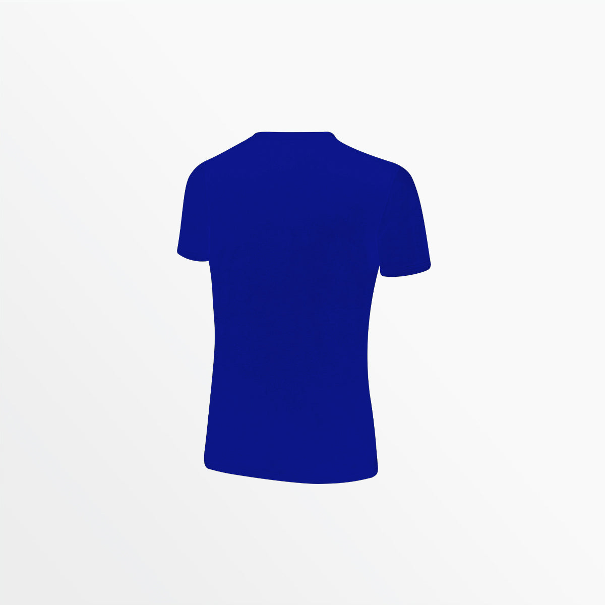 Women’s blue oversized T-shirt, plain back view