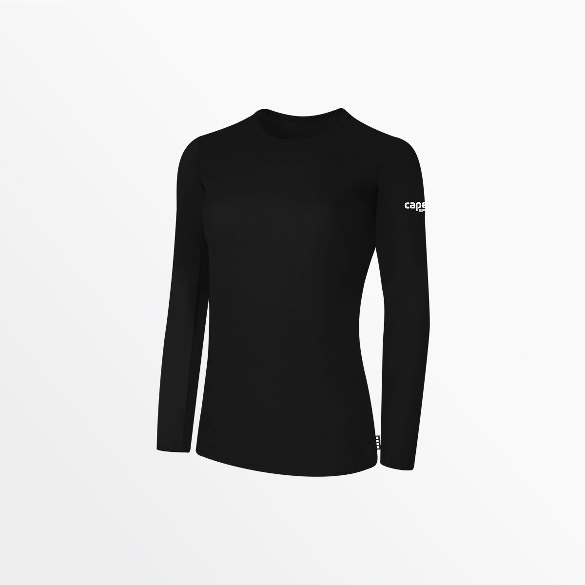 Women's Basics Long Sleeve Cotton Tee Capelli Sport Black XS