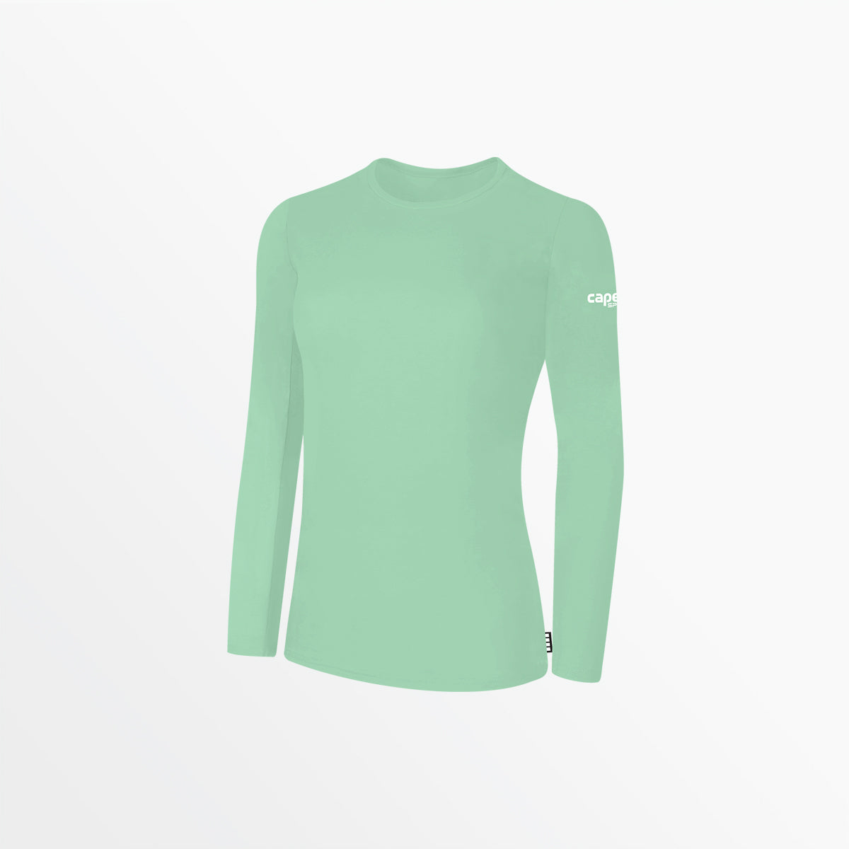 Women's Basics Long Sleeve Cotton Tee Capelli Sport Mint XS