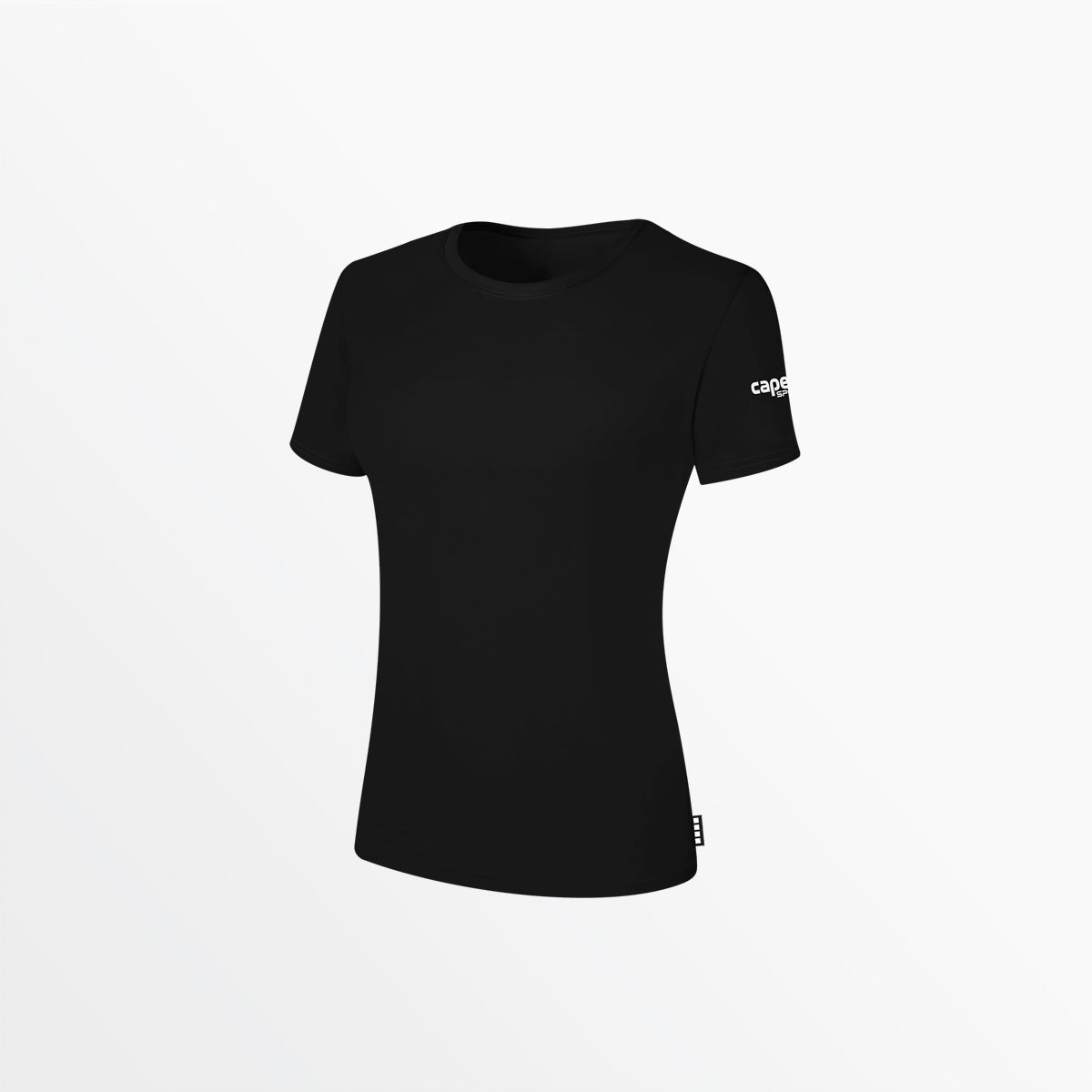 Women's Basics Tee With Sleeve Logo Shirt Capelli Sport Black XS