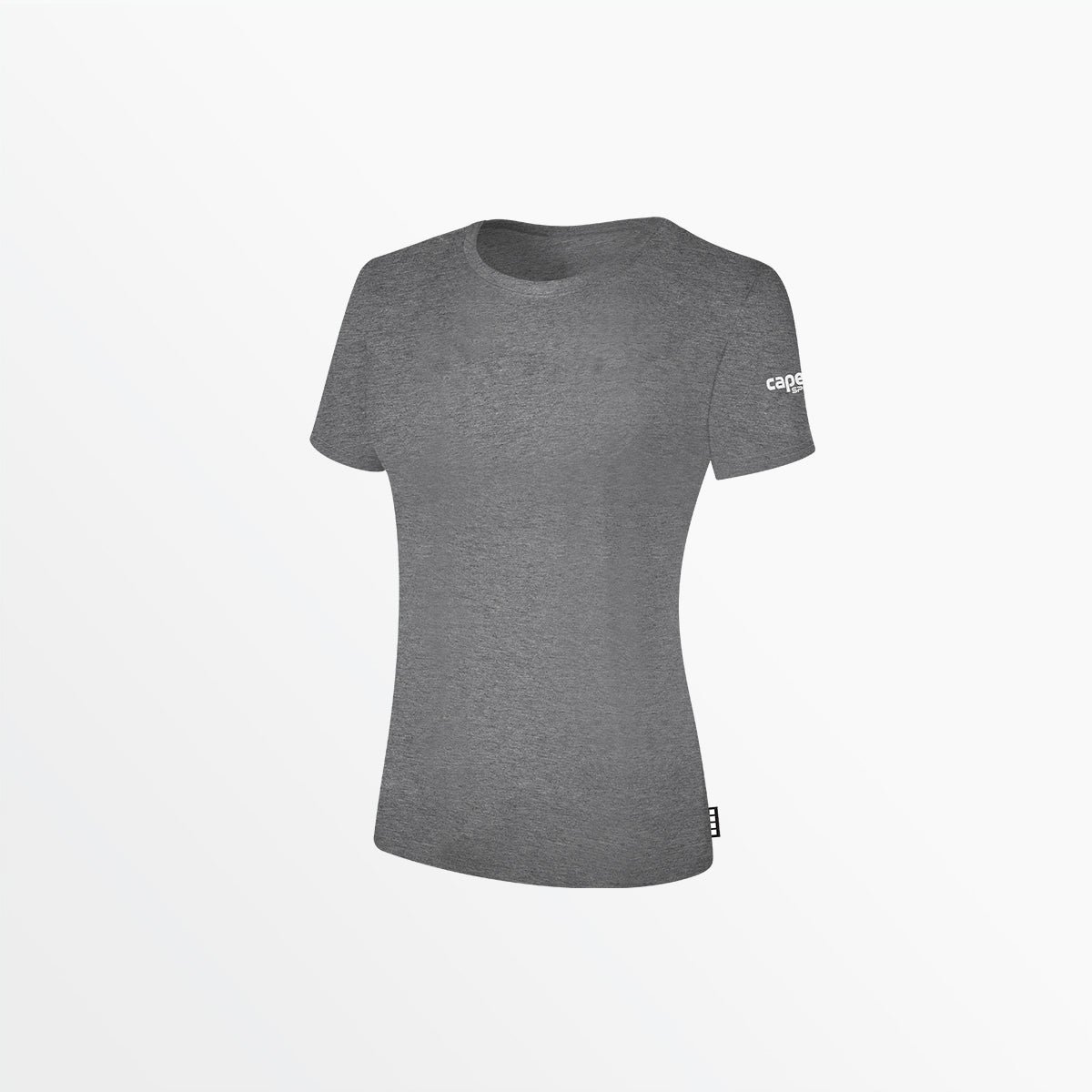 Women's Basics Tee With Sleeve Logo Shirt Capelli Sport Dark Heather Grey XS