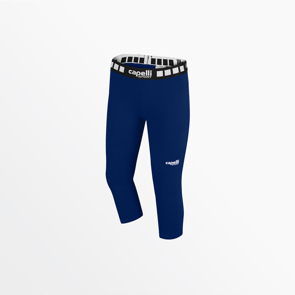 Girl's 3/4 Performance Tights Capelli Sport XS Navy