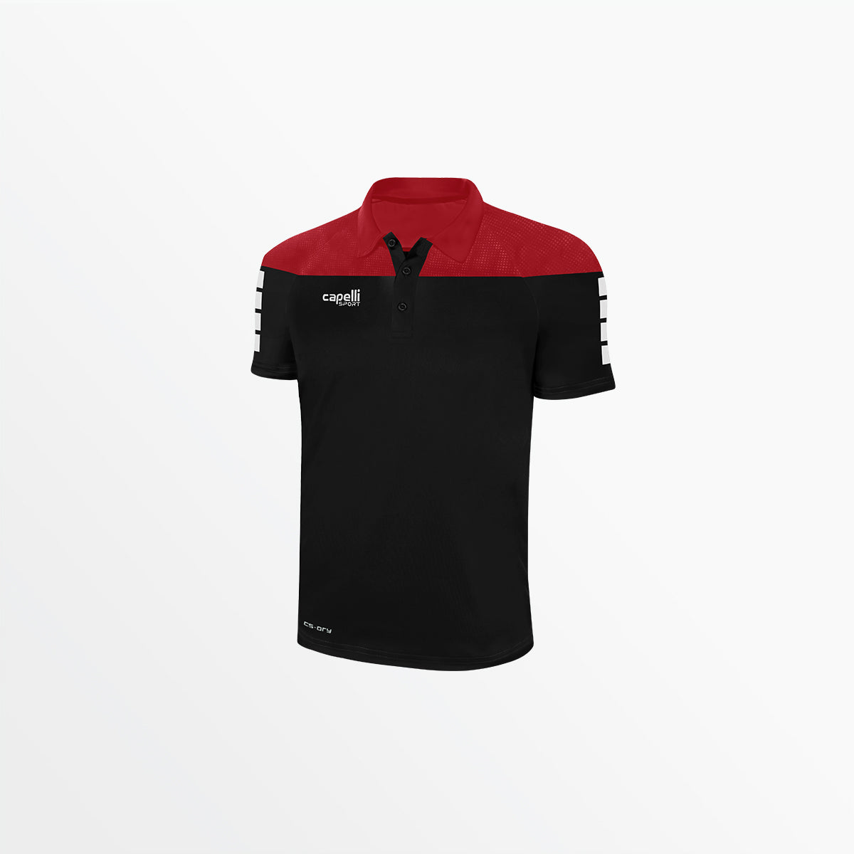 Men's Tribeca Poly Polo Capelli Sport Black Red XS