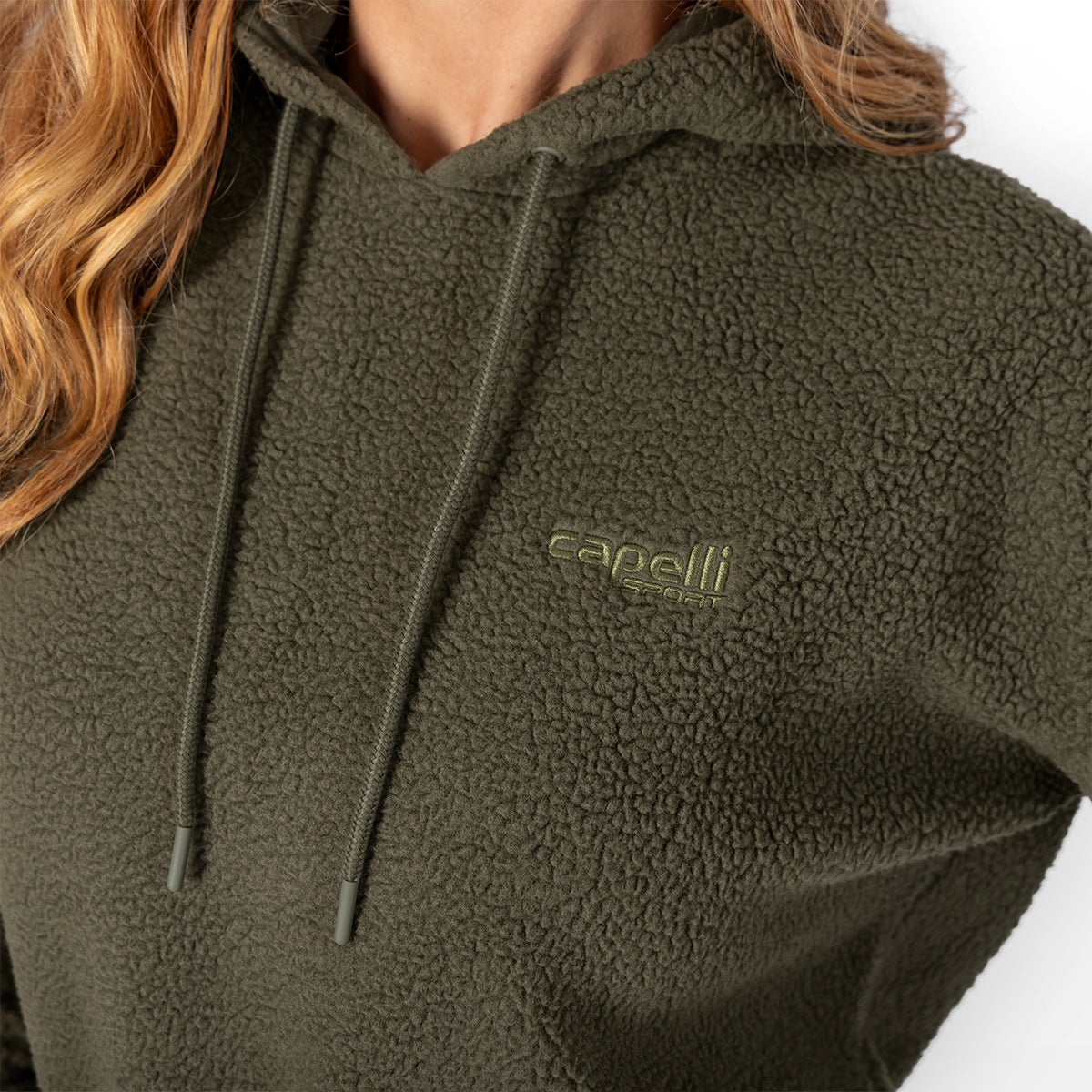 Women's Sherpa Cropped Pullover Hoodie Capelli Sport