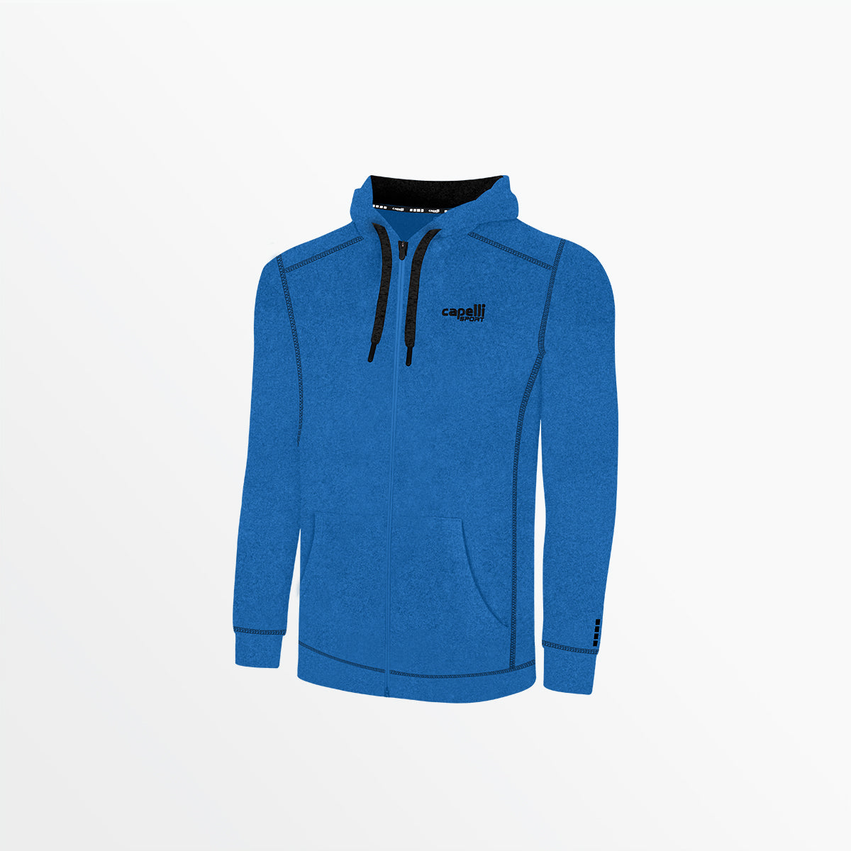 Youth Essential Heather Zip Up Hoodie Capelli Sport Heather Royal Blue S