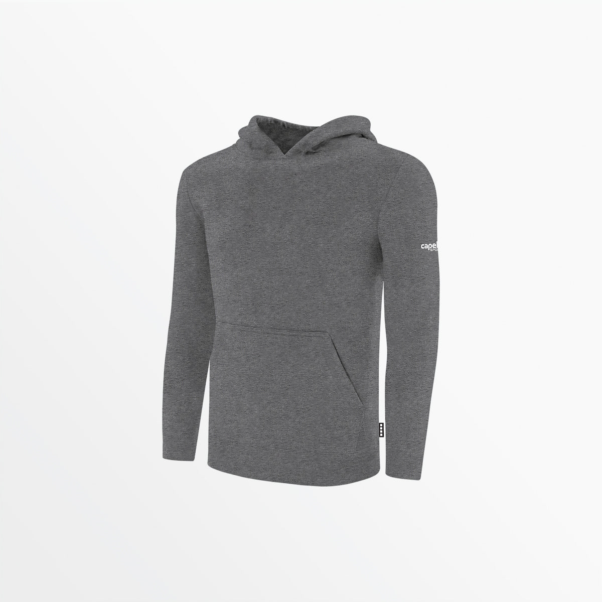 Youth Basics Fleece Pullover Hoodie With Sleeve Logo Capelli Sport XXS Dark Heather Grey