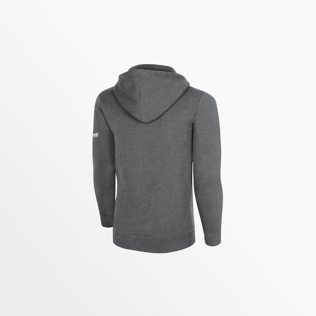Men's Basic Fleece Pullover Hoodie With Sleeve Logo Capelli Sport