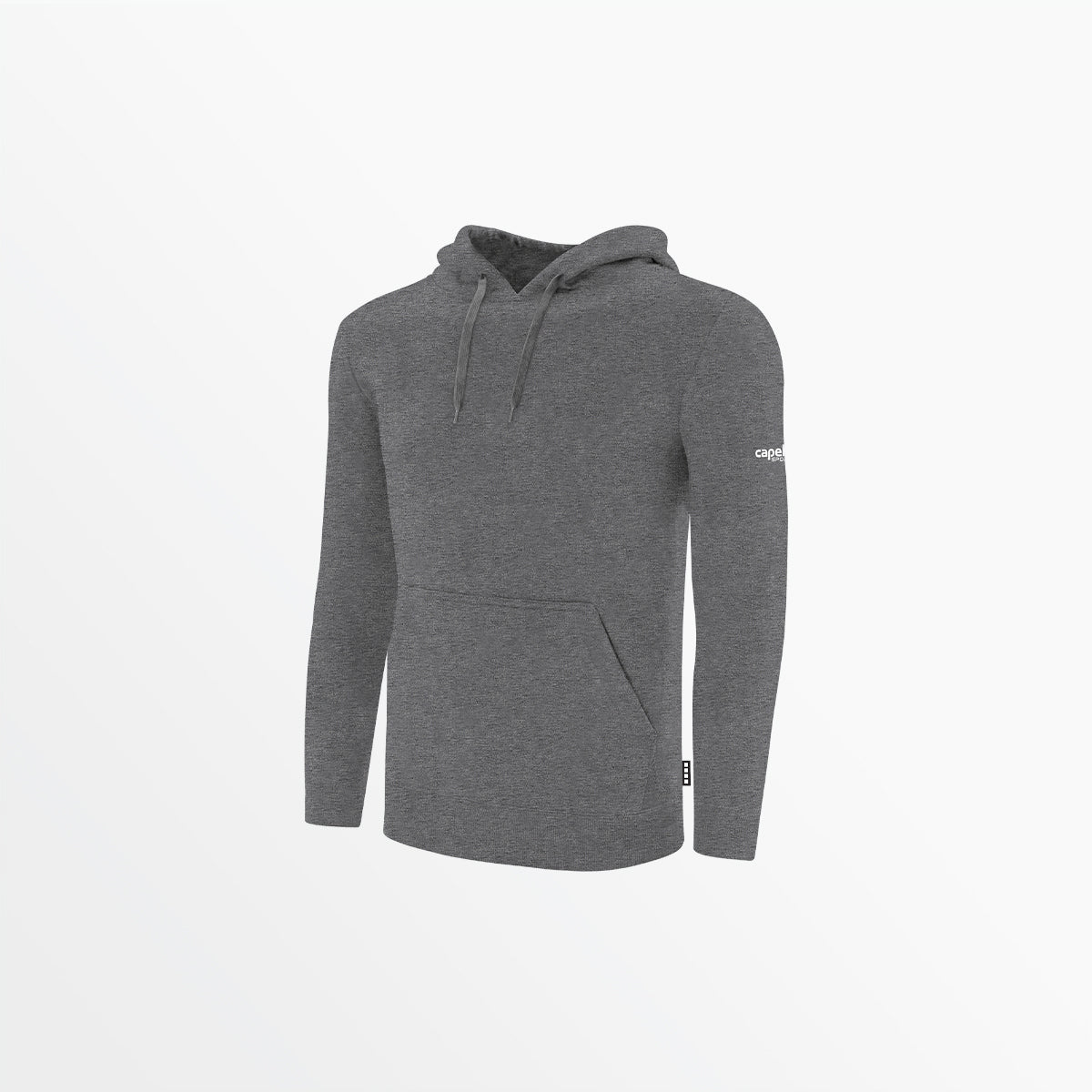Men's Basic Fleece Pullover Hoodie With Sleeve Logo Capelli Sport S