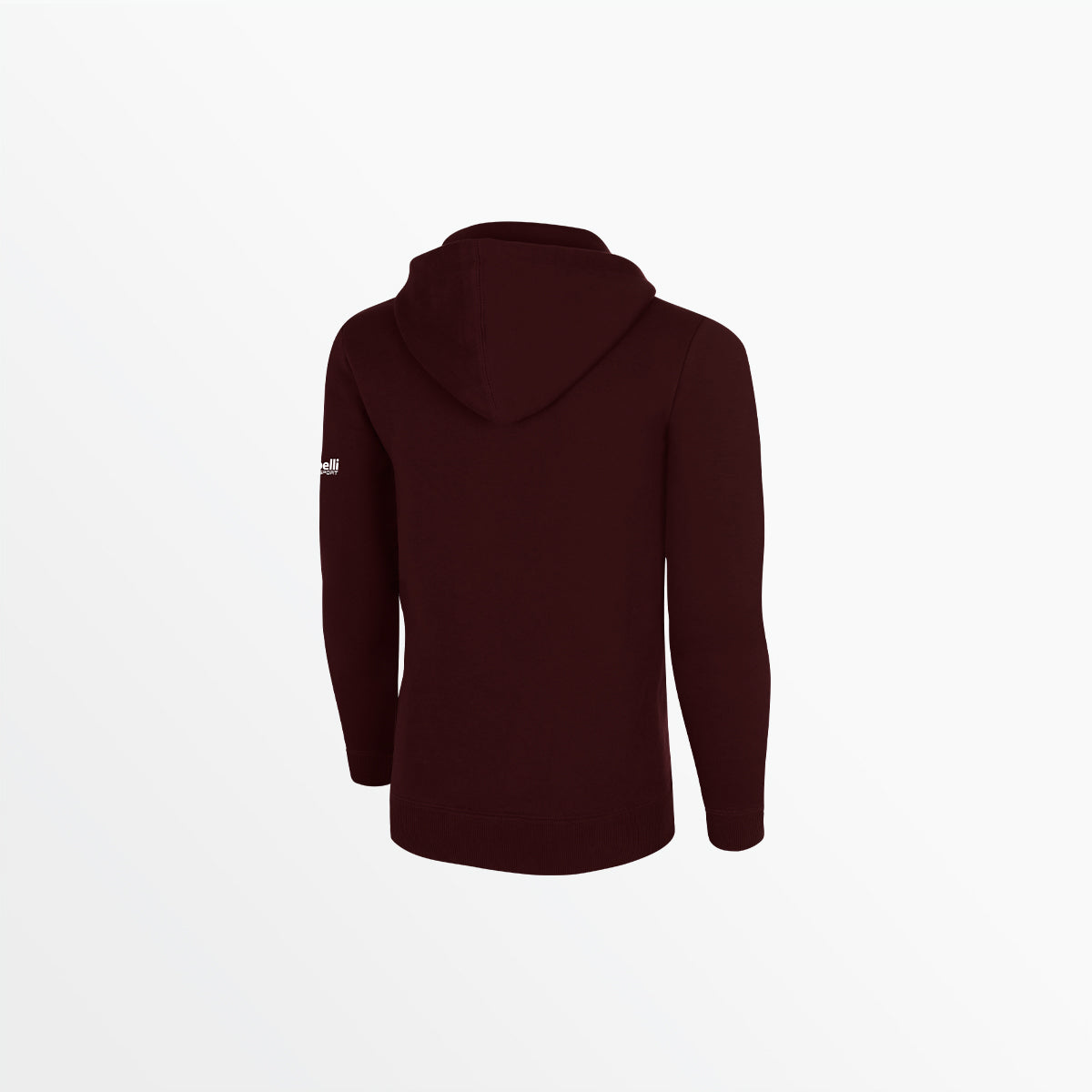 Men's Basic Fleece Pullover Hoodie With Sleeve Logo Capelli Sport