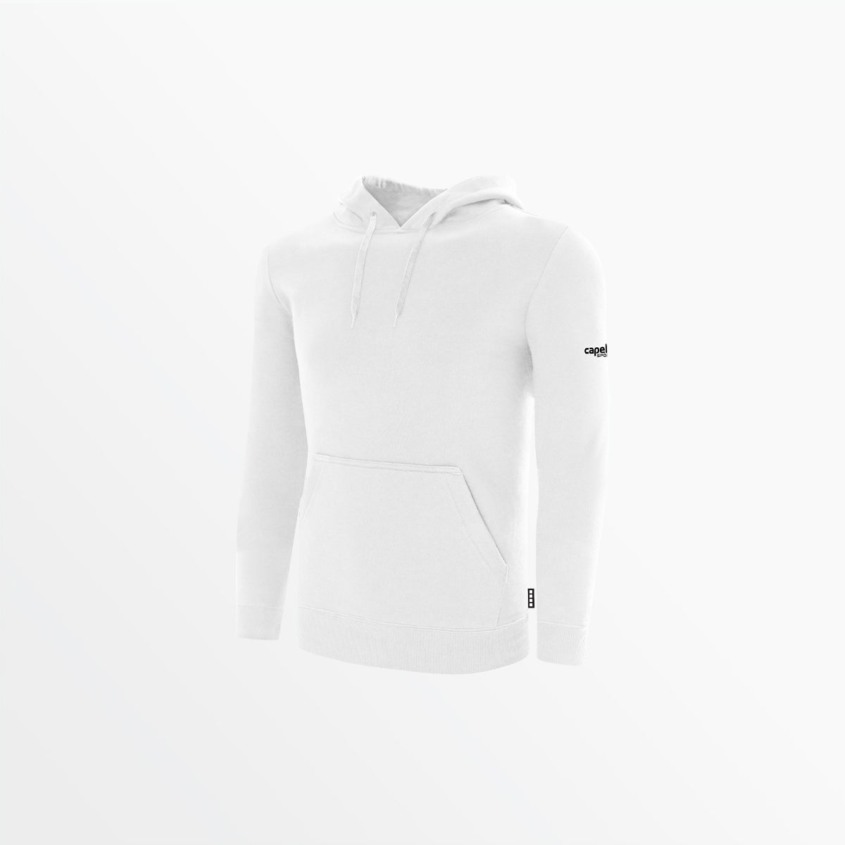 Men's Basic Fleece Pullover Hoodie With Sleeve Logo Capelli Sport S