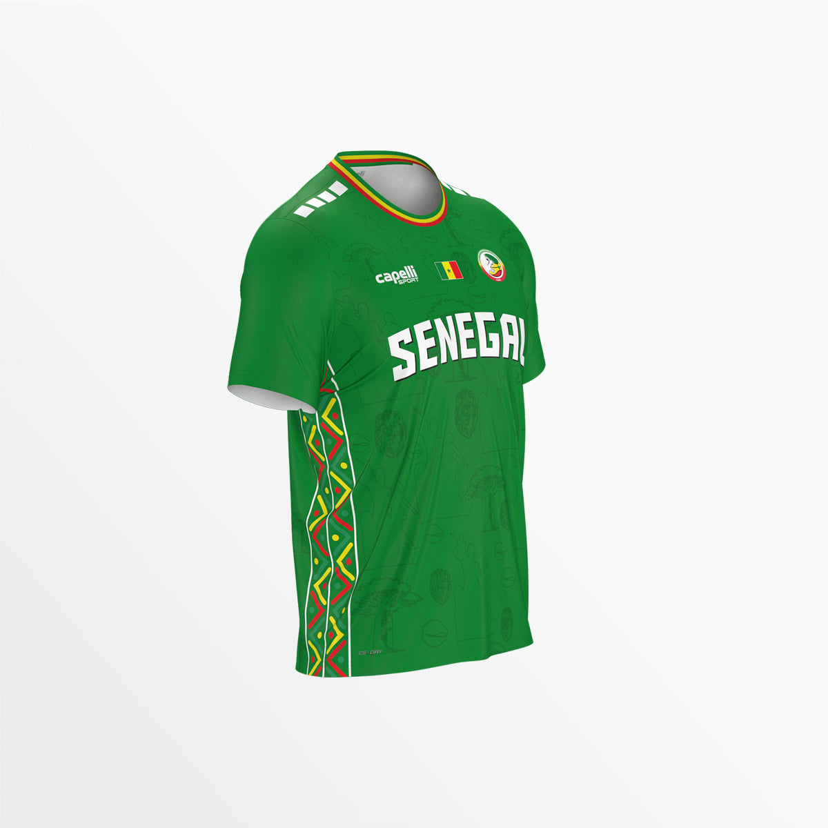 Senegal Basketball 2026/27 Home Shooting Shirt - Adult Capelli Sport