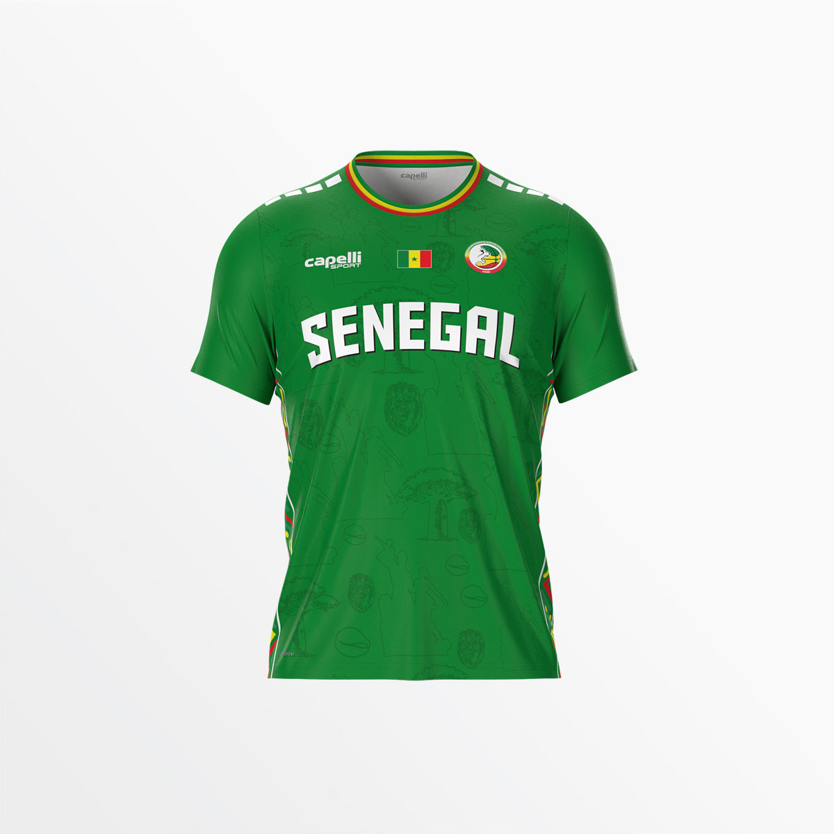 Senegal Basketball 2026/27 Home Shooting Shirt - Adult Capelli Sport