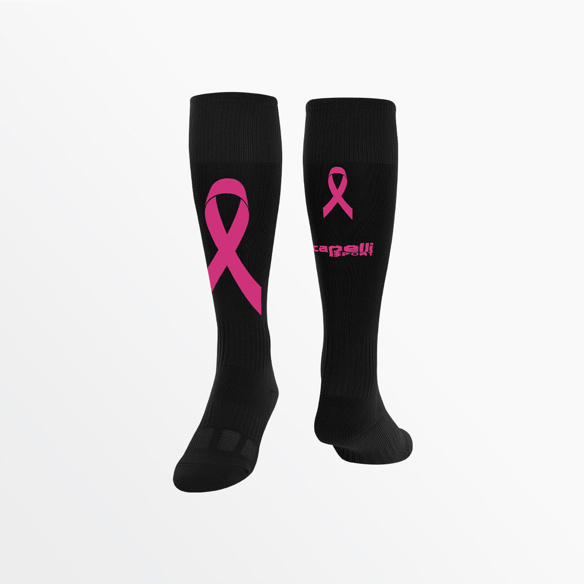 CS II Breast Cancer Awareness Sock With Ankle Support Capelli Sport Black XS
