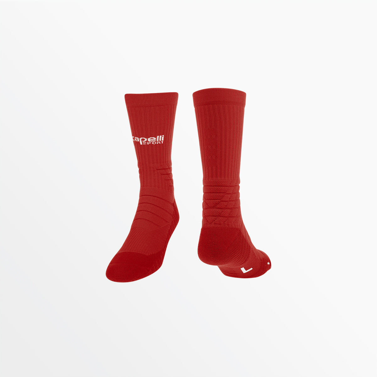 Apex CS-COOL Max Cushioned Crew Socks Capelli Sport Red XS