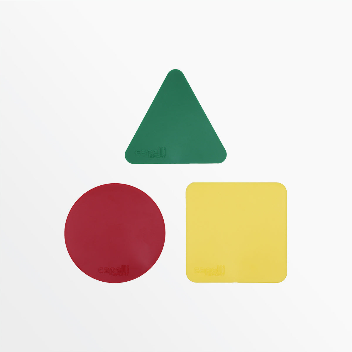 Green triangular field hockey penalty card