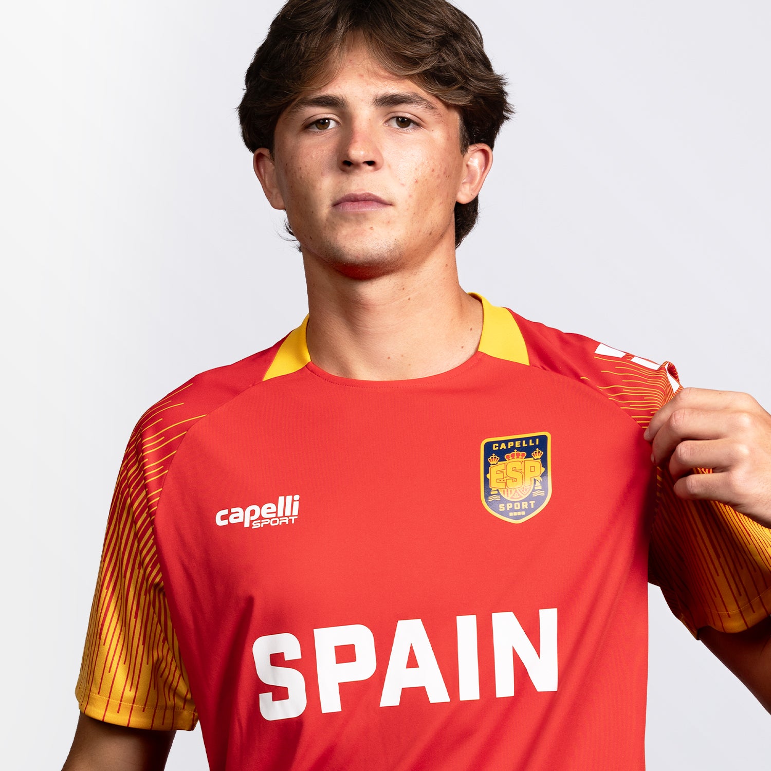 Capelli Sport Spain Home Met Lines Soccer Jersey Capelli Sport