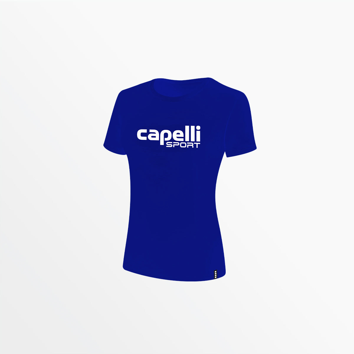 Women’s blue oversized logo T-shirt with centered capelli SPORT print