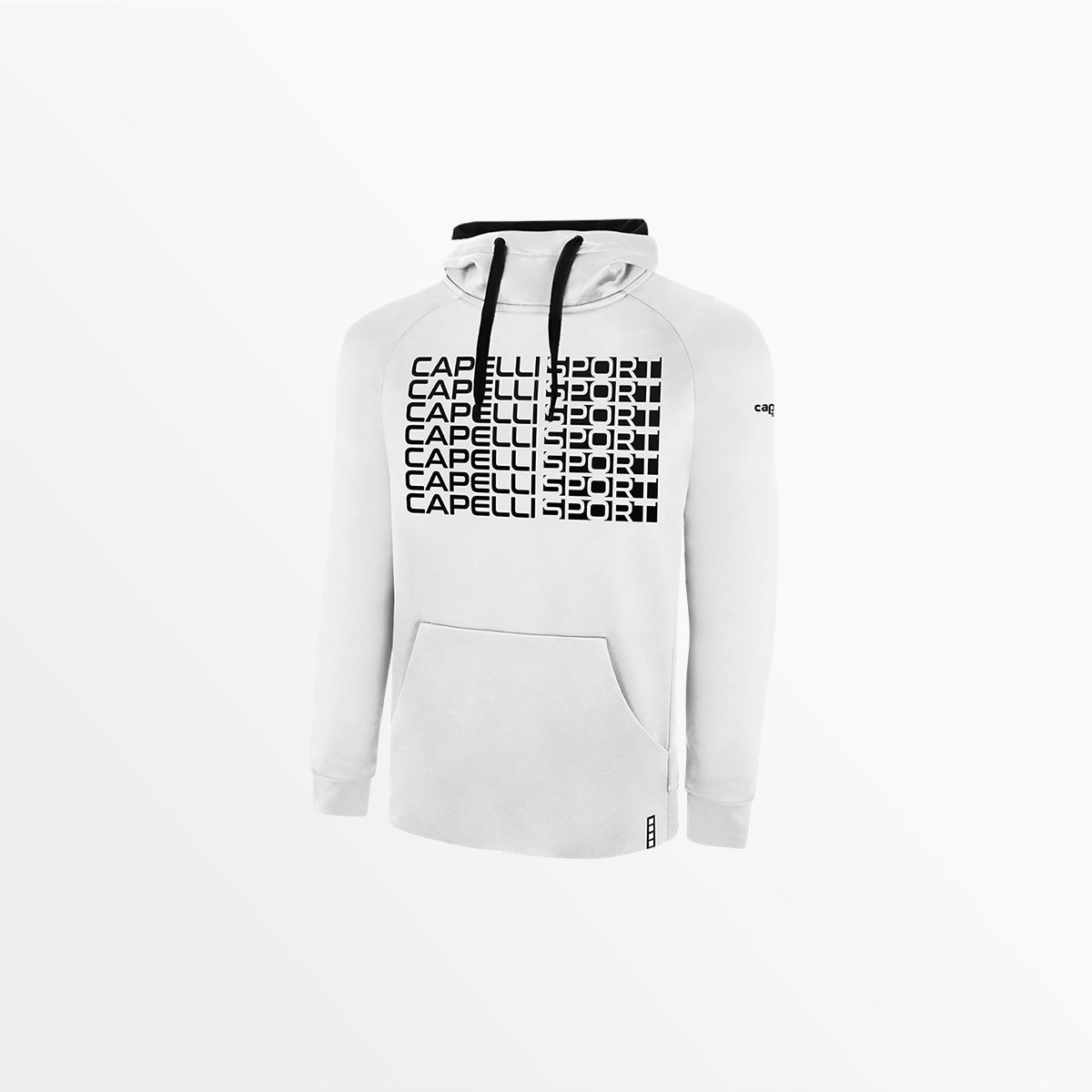 Youth Therma Fleece Pullover Hoodie W/ Front Repeating Logo Capelli Sport S White