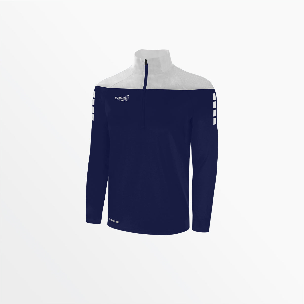 Youth Tribeca 1/4 Zip Training Jacket Capelli Sport XS Navy WhIte