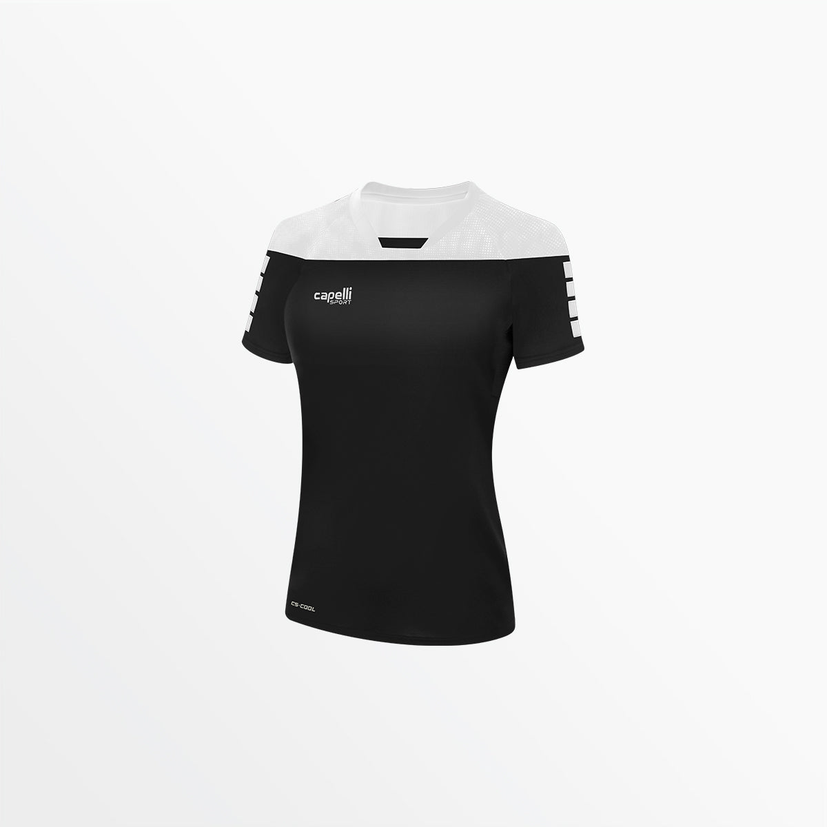 Women's Tribeca Short Sleeve Training Top Capelli Sport S Black White