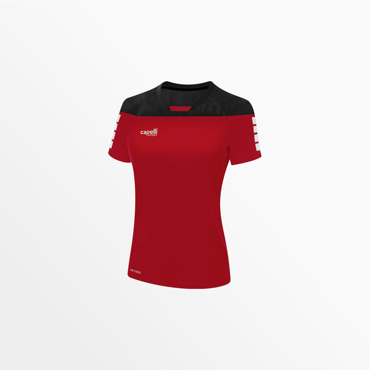 Women's Tribeca Short Sleeve Training Top Capelli Sport XS Red Black