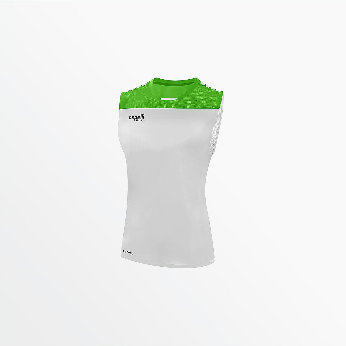 Women's Tribeca Sleeveless Training Top Capelli Sport XS White Power Green