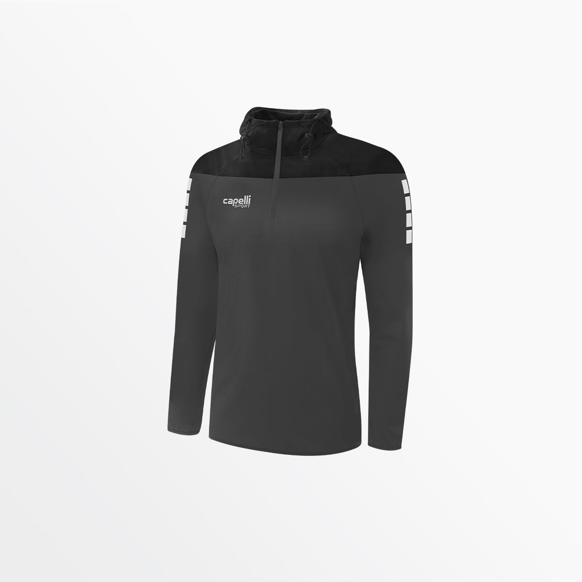 Women's Tribeca 1/4 Zip Therma Fleece Hoodie Capelli Sport XS Dark Grey Black