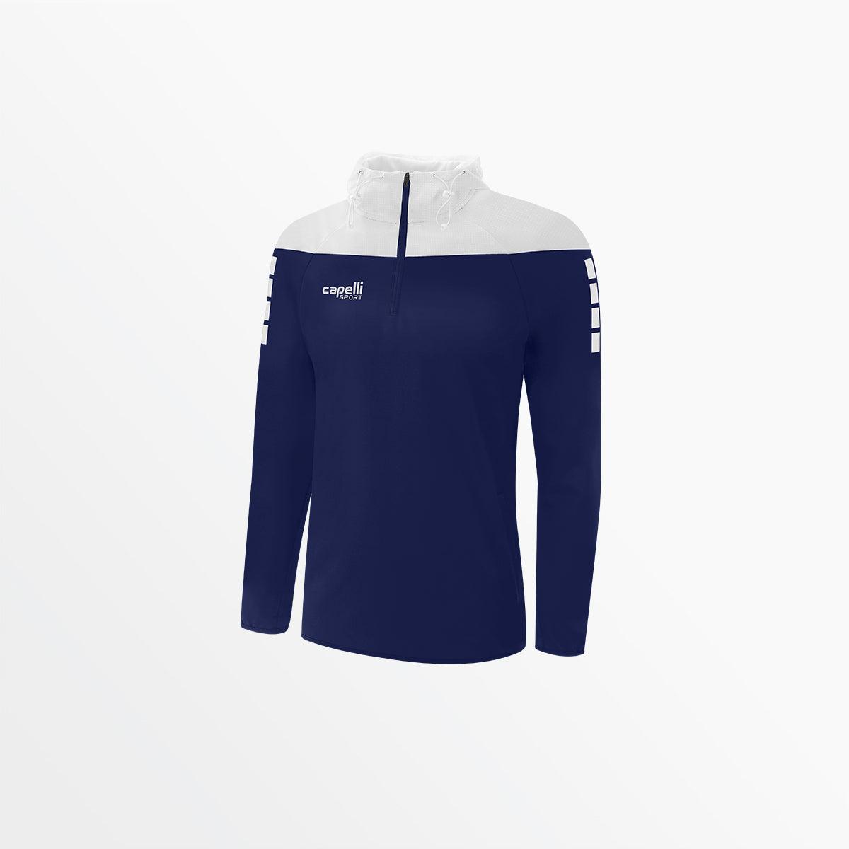 Women's Tribeca 1/4 Zip Therma Fleece Hoodie Capelli Sport XS Navy White