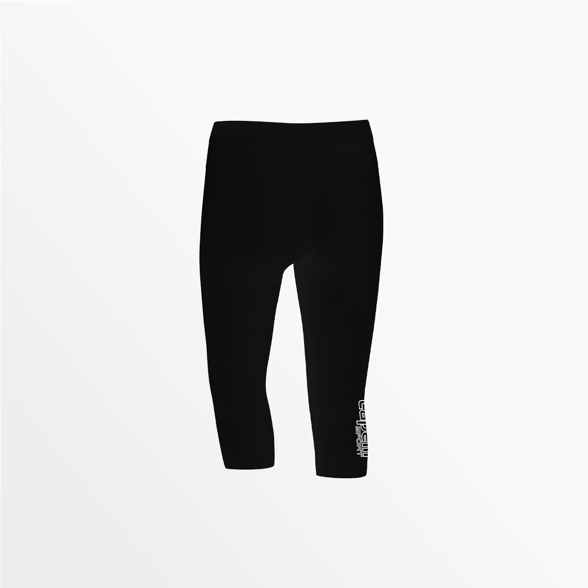 Women's Mid Rise Logo 3/4 Cotton Leggings Capelli Sport XS