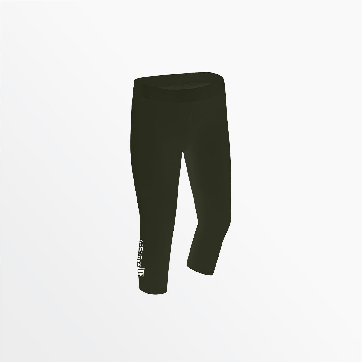 Women's Mid Rise Logo 3/4 Cotton Leggings Capelli Sport