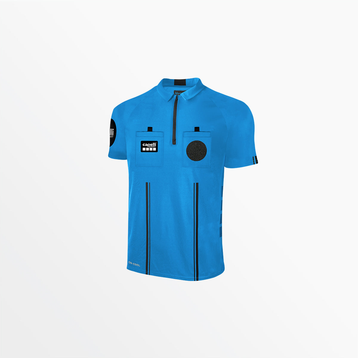 Adult Official Referee 1/4 Zip Short Sleeve Jersey Capelli Sport XS Referee Blue