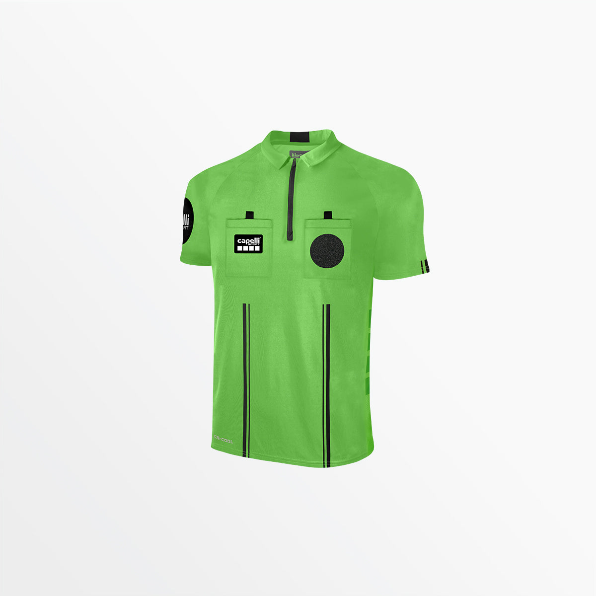 Adult Official Referee 1/4 Zip Short Sleeve Jersey Capelli Sport XS Referee Green