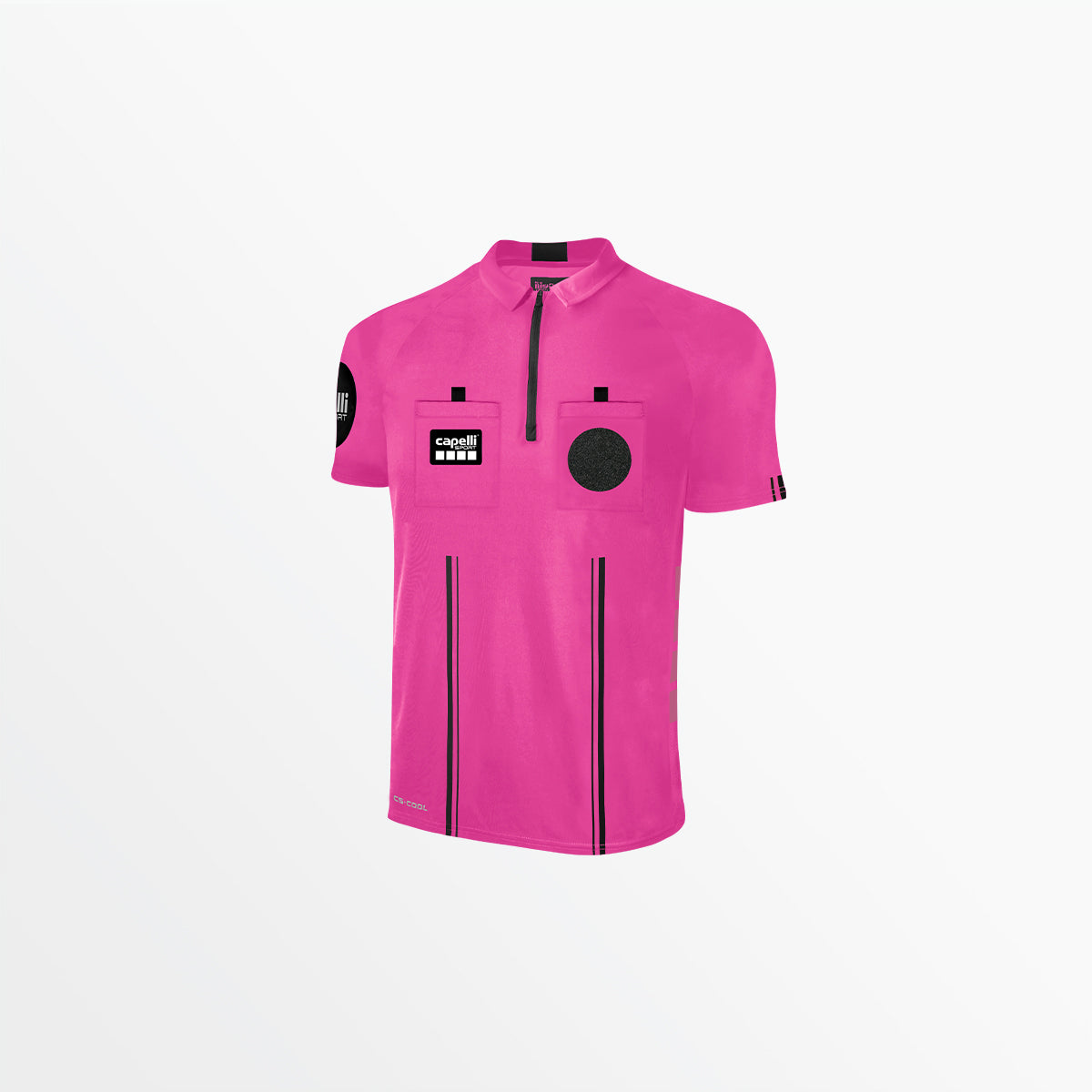 Adult Official Referee 1/4 Zip Short Sleeve Jersey Capelli Sport XS Referee Pink
