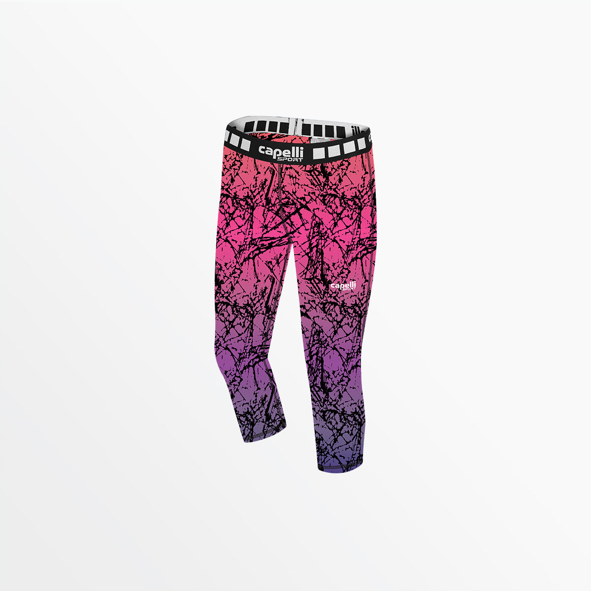 Girl's 3/4 Distressed Ombre Perfomance Tights Capelli Sport S
