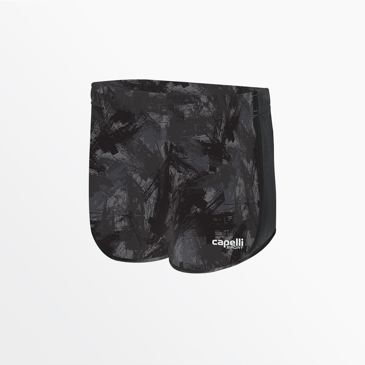 Women's Camo Strokes Running Shorts Capelli Sport XS Black Grey