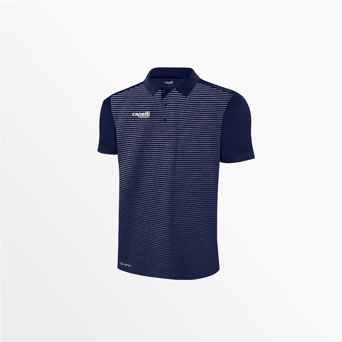 Men's Classic Small Stripe Poly Polo Capelli Sport S