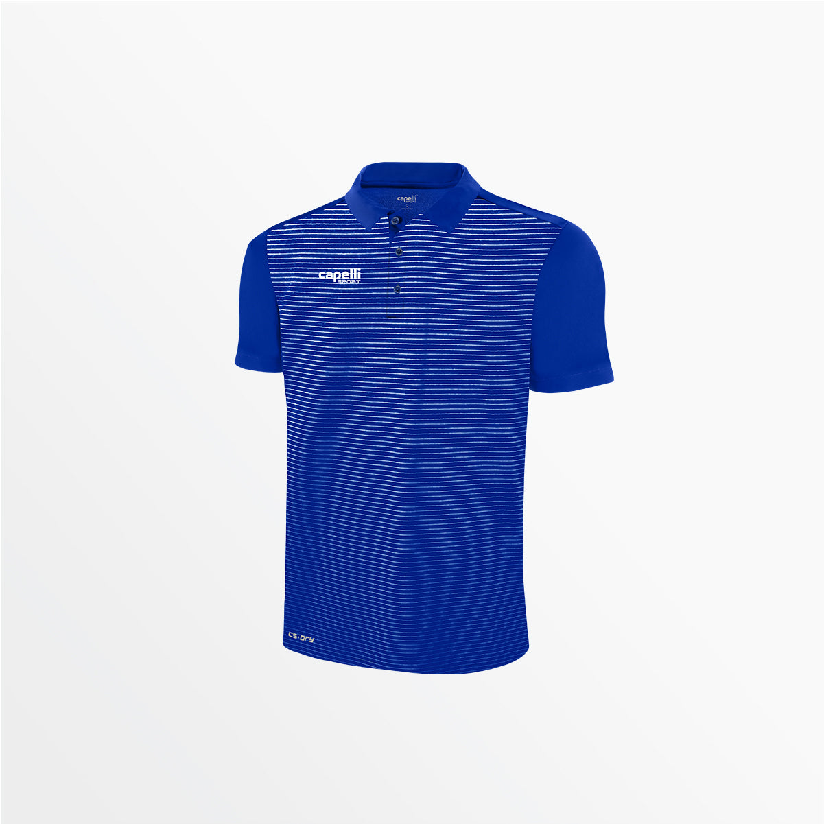 Men's Classic Small Stripe Poly Polo Capelli Sport S