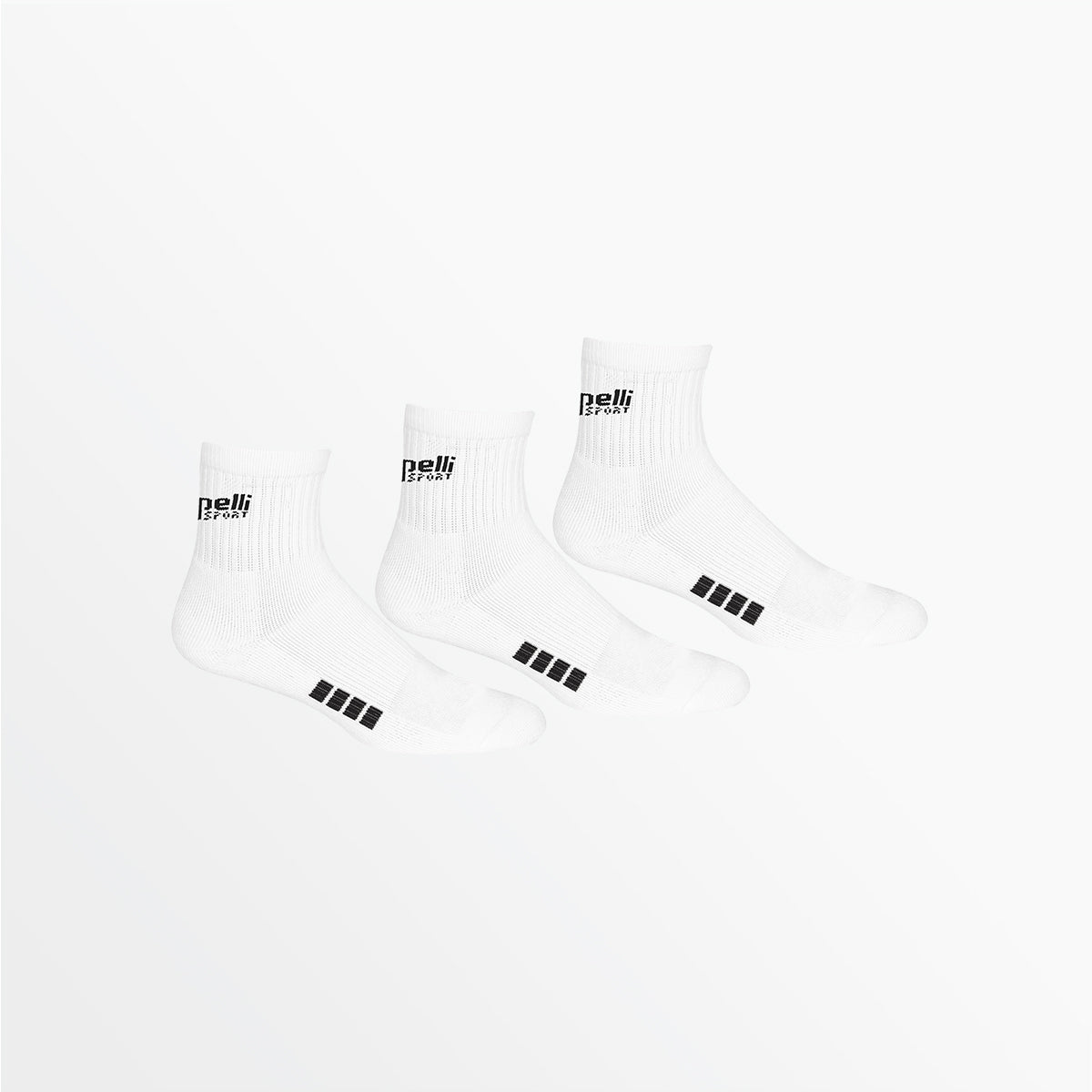Basics Cushioned Comfort Quarter Top Socks Capelli Sport White XS