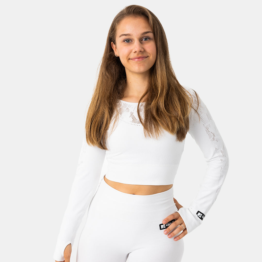 MTV Women's Sporty Long Sleeve Crop Capelli Sport