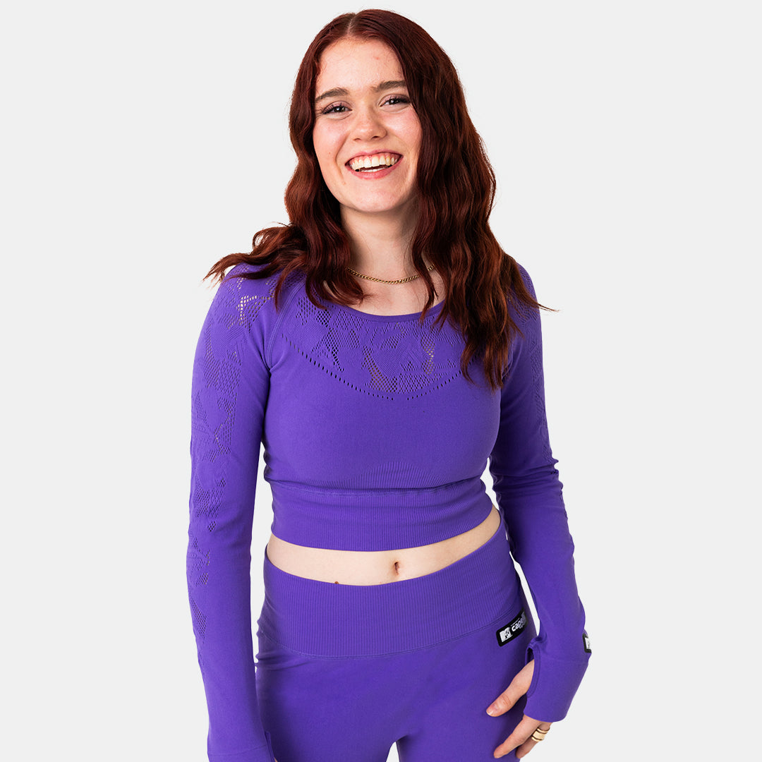 MTV Women's Sporty Long Sleeve Crop Capelli Sport S / M