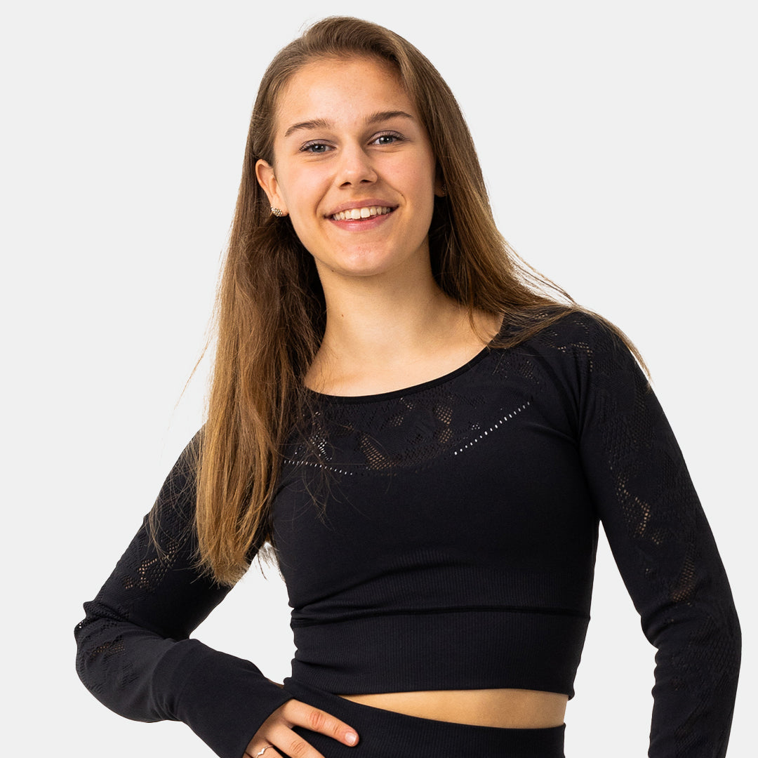 MTV Women's Sporty Long Sleeve Crop Capelli Sport
