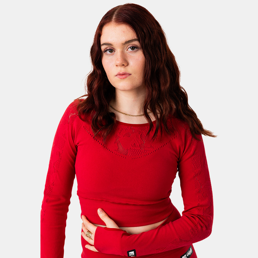 MTV Women's Sporty Long Sleeve Crop Capelli Sport