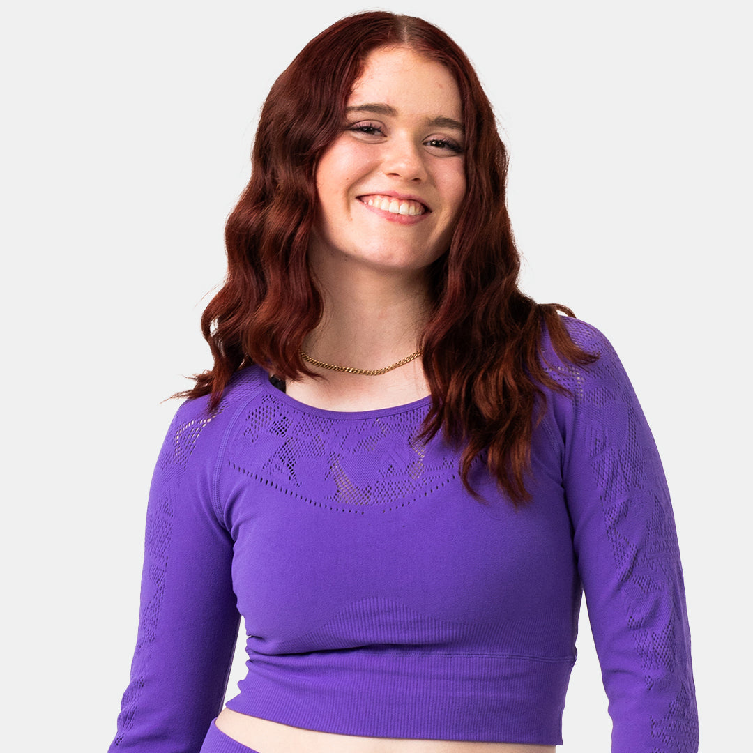 MTV Women's Sporty Long Sleeve Crop Capelli Sport