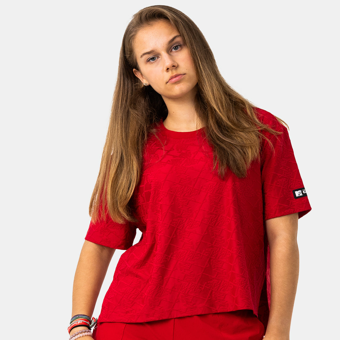 MTV Women's Push It Jacquard Boxy Tee Capelli Sport S