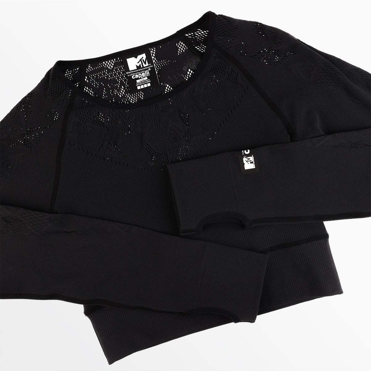 MTV Women's Sporty Long Sleeve Crop Capelli Sport