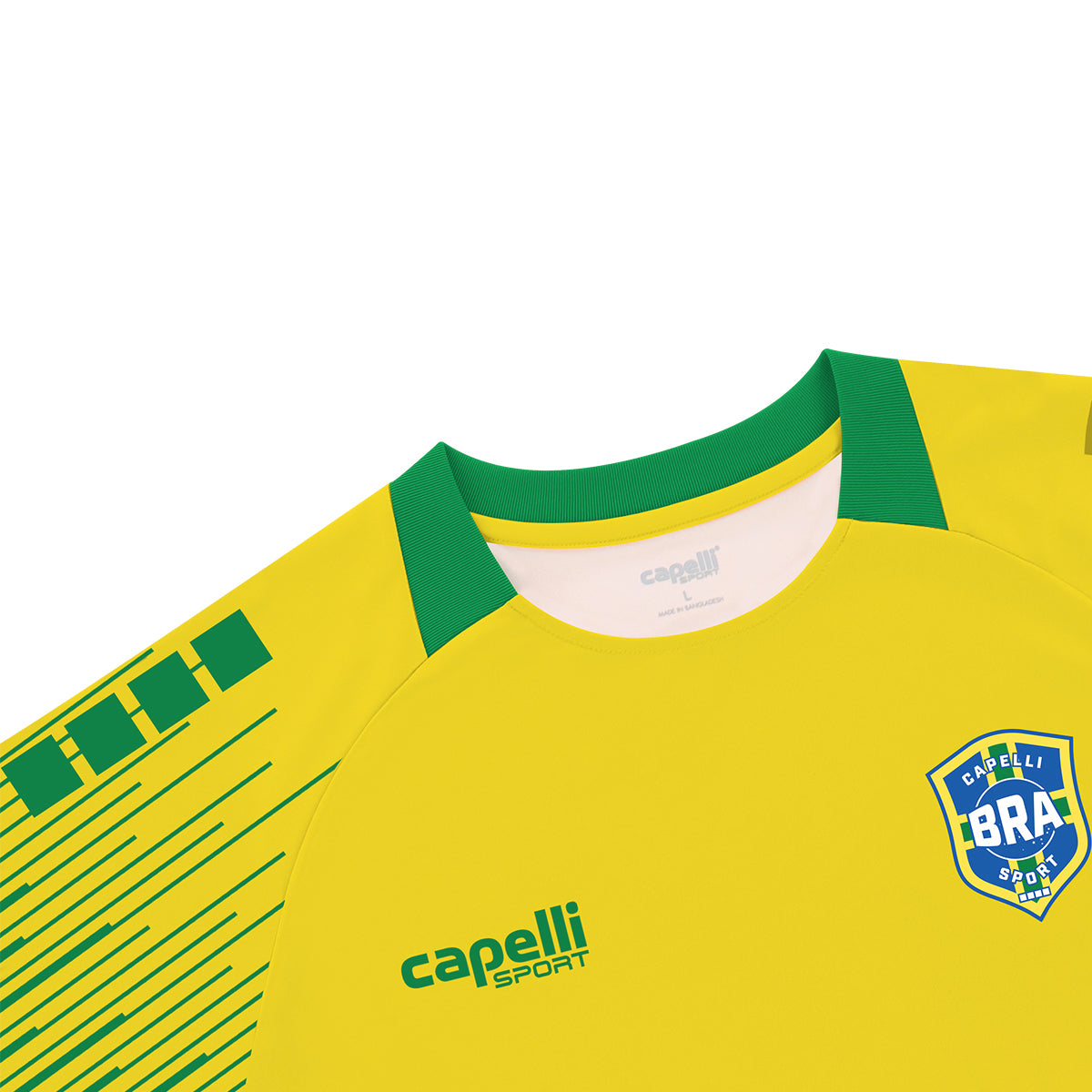 Capelli Sport Brazil Home Met Lines Soccer Jersey Capelli Sport