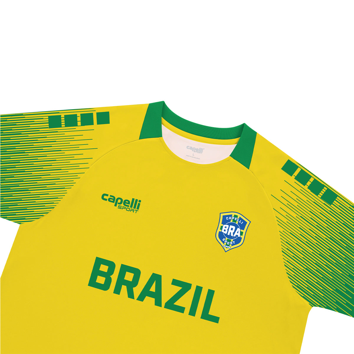 Capelli Sport Brazil Home Met Lines Soccer Jersey Capelli Sport