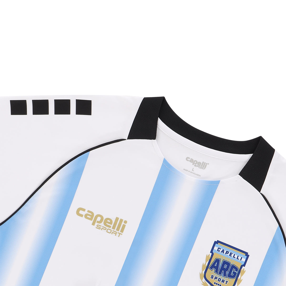 Capelli Sport Argentina Home Met Lines Soccer Jersey Capelli Sport